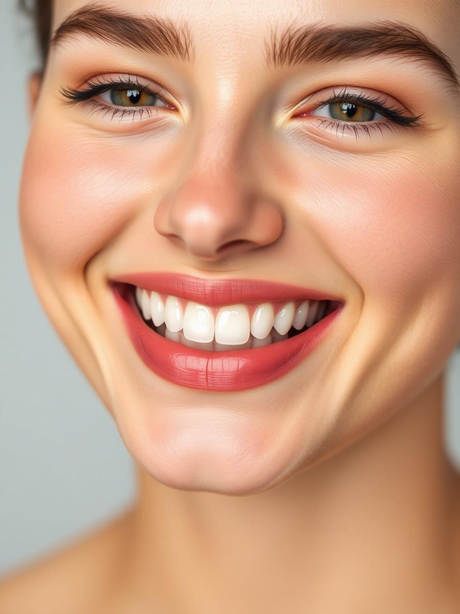 Bright smile after whitening